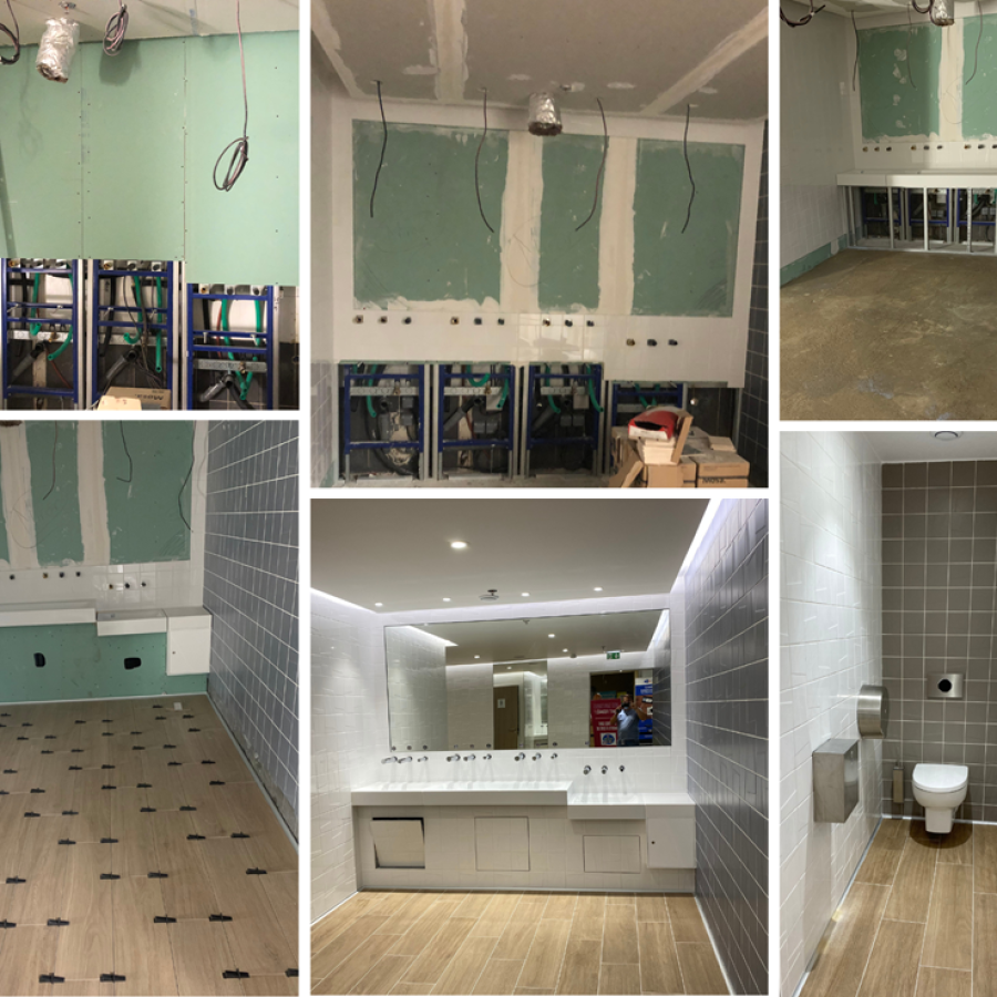 réfection de sanitaires société ARD Lagny sur Marne maçonnerie béton aménagement gros œuvre carrelage placo plomberie rénovation