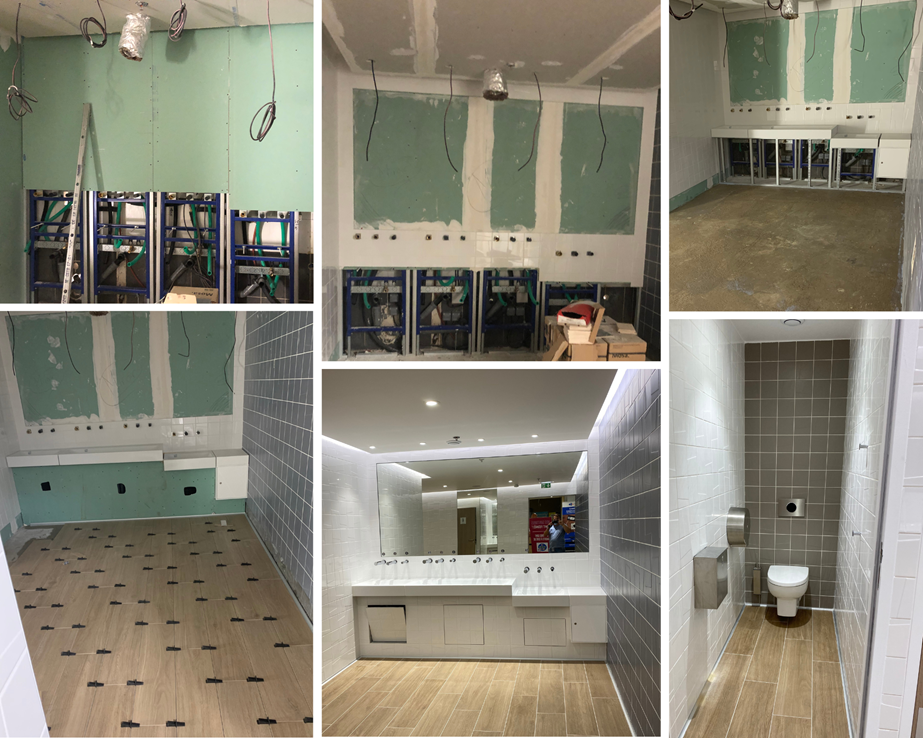 réfection de sanitaires société ARD Lagny sur Marne maçonnerie béton aménagement gros œuvre carrelage placo plomberie rénovation